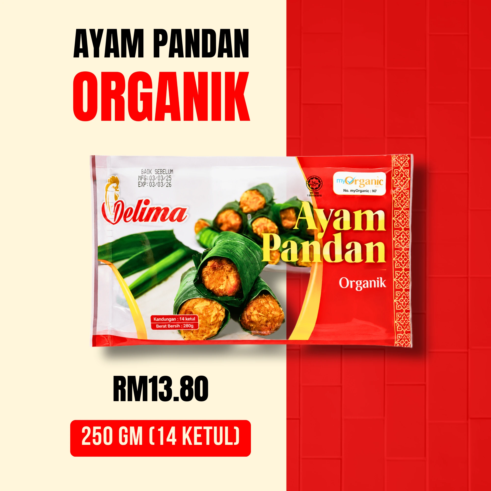 ORGANIC Pandan Chicken