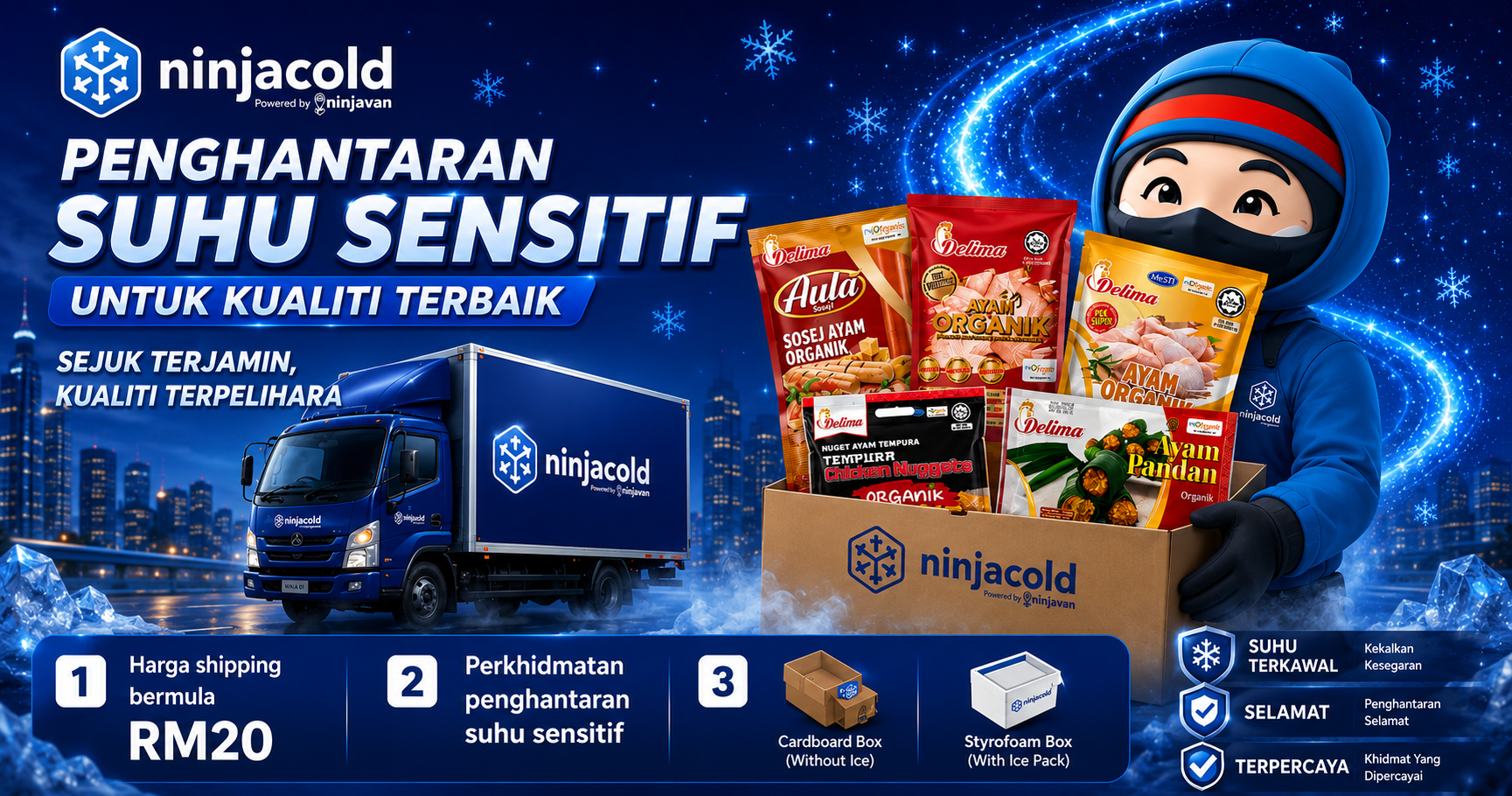 Ninja Cold – Perkhidmatan Penghantaran Sejukbeku ke Seluruh Malaysia
